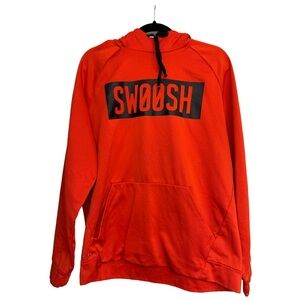 Nike Men’s Dri-Fit Red Mock Neck Hoodie, Sz L